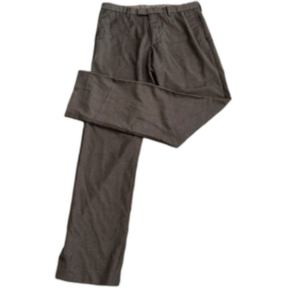 Banana Republic Brown Wool Trousers Straight Leg size 34/33 neutral professional - Picture 1 of 2